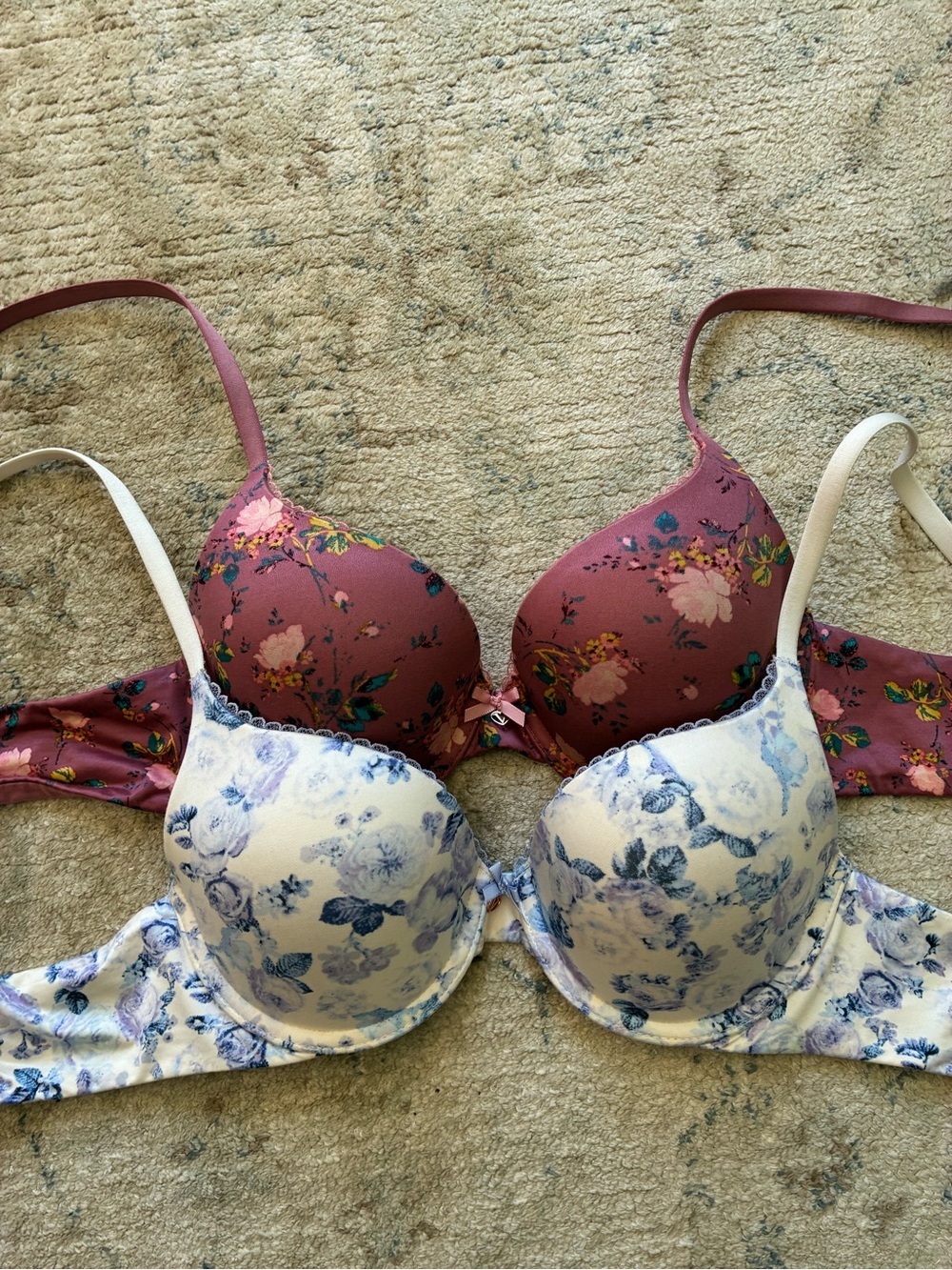 2 Body by Victoria Perfect Shape floral print bras 34B